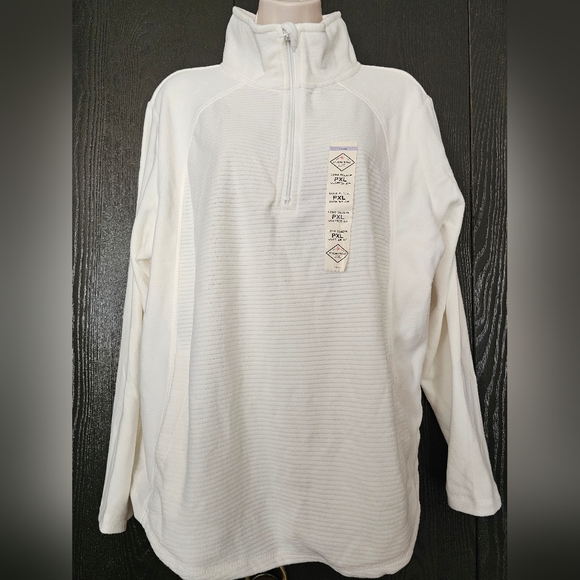 𝐒𝐭 𝐉𝐨𝐡𝐧'𝐬 𝐁𝐚𝐲 white fleece XL Petite 𝐑𝐞𝐭𝐚𝐢𝐥 $𝟑𝟐 New with tags - Picture 3 of 14
